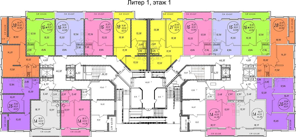 Парковый планировки квартир